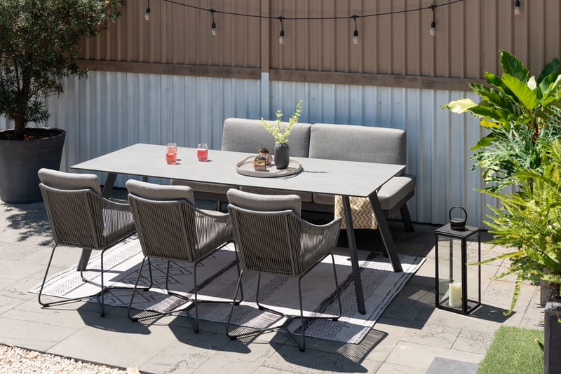 OPAL Utebord Rektangulært 220 cm - Grå - Hagemøbler & utemiljø - Hagebord - Spisebord ute