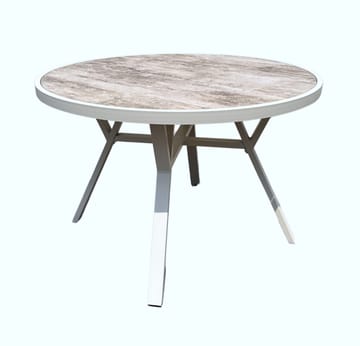 Palermo Utebord Rund Ø110 cm - Grå/Beige - Hagemøbler & utemiljø - Hagebord - Spisebord ute