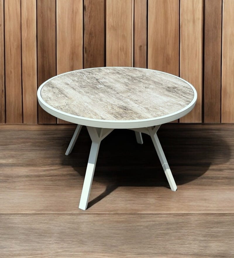 Palermo Utebord Rund Ø110 cm - Grå/Beige - Hagemøbler & utemiljø - Hagebord - Spisebord ute