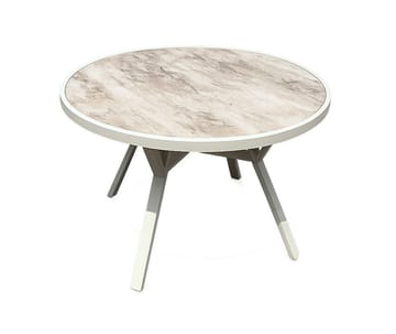 Palermo Utebord Rund Ø110 cm - Grå/Beige - Hagemøbler & utemiljø - Hagebord - Spisebord ute