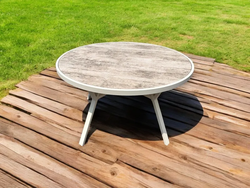 Palermo Utebord Rund Ø130 cm - Grå/Beige - Hagemøbler & utemiljø - Hagebord - Spisebord ute