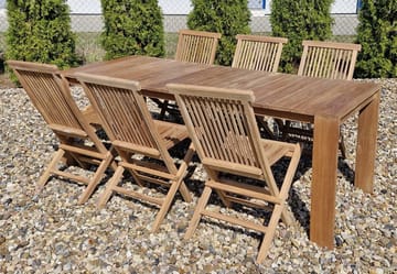 Palu Spisebord Utendørs 210×90 cm - Naturlig Farge - Hagemøbler & utemiljø - Hagebord - Spisebord ute