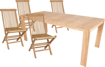 Palu Spisebord Utendørs 210×90 cm - Naturlig Farge - Hagemøbler & utemiljø - Hagebord - Spisebord ute