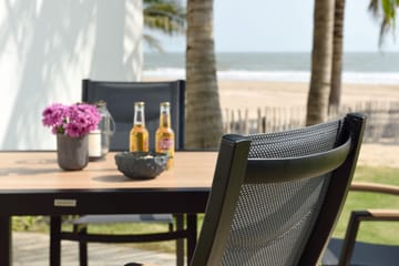 Panama Utebord 90 cm - Tre/Svart - Hagemøbler & utemiljø - Hagebord - Spisebord ute