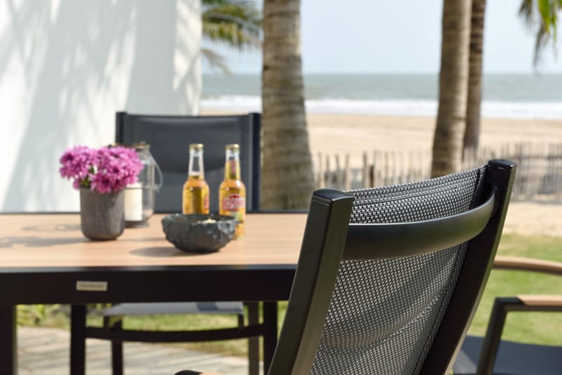 Panama Utebord 90 cm - Tre/Svart - Hagemøbler & utemiljø - Hagebord - Spisebord ute