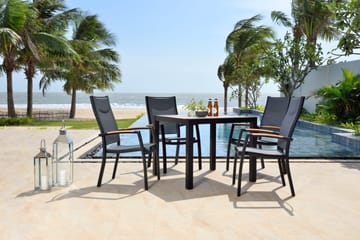 Panama Utebord 90 cm - Tre/Svart - Hagemøbler & utemiljø - Hagebord - Spisebord ute