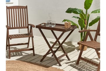 Paolo Sidebord 68x45 cm - Mørkebrun - Hagemøbler & utemiljø - Hagebord - Sidebord utendørs