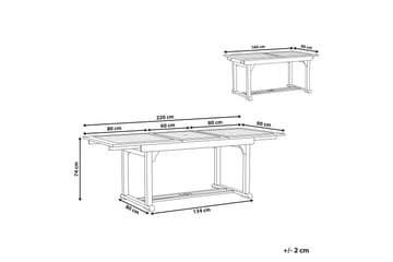 Paolo Spisebord 90x160 cm - Mørkebrun - Hagemøbler & utemiljø - Hagebord - Spisebord ute
