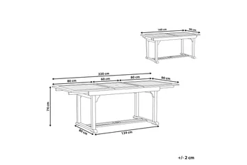 Paolo Spisebord 90x160 cm - Mørkebrun - Hagemøbler & utemiljø - Hagebord - Spisebord ute