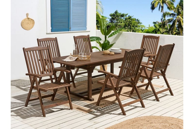 Paolo Spisebord 90x160 cm - Mørkebrun - Hagemøbler & utemiljø - Hagebord - Spisebord ute