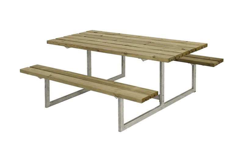 Basic bord- og benkesett lengde 177 cm - Grå|Beige - Piknikbord