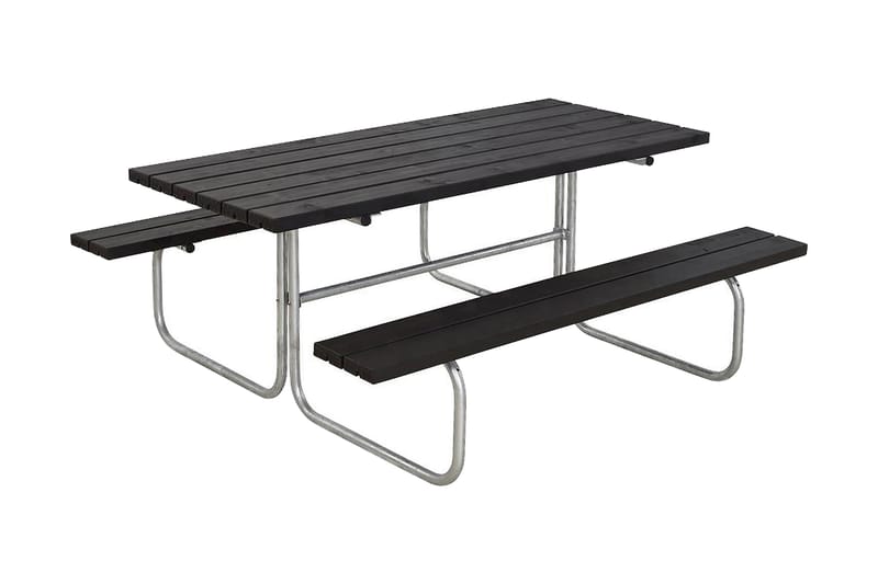 Classic bord- og benkesett B: 155 L: 177 H: 73 cm - Svart - Piknikbord