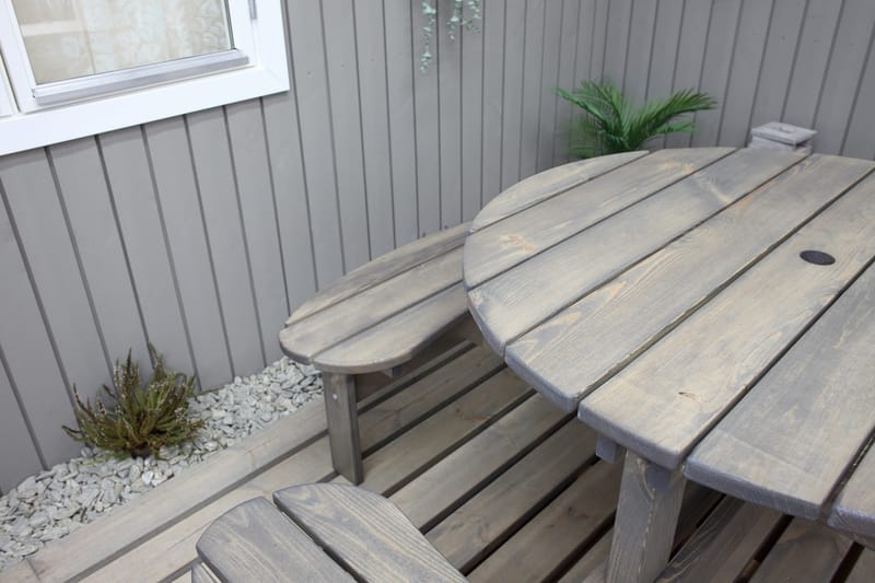 Frankfurt Picknikbord - Brun - Hvit - Hagemøbler & utemiljø - Hagebord - Piknikbord