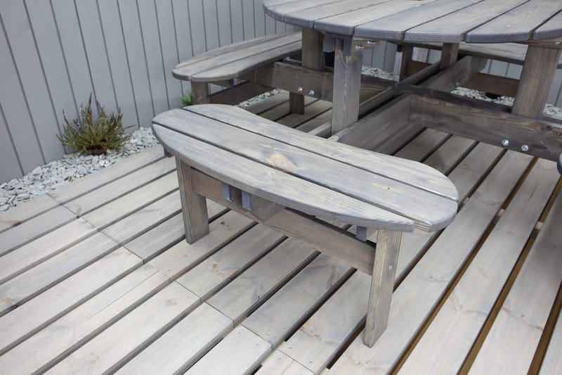 Frankfurt Picknikbord - Brun - Hvit - Hagemøbler & utemiljø - Hagebord - Piknikbord