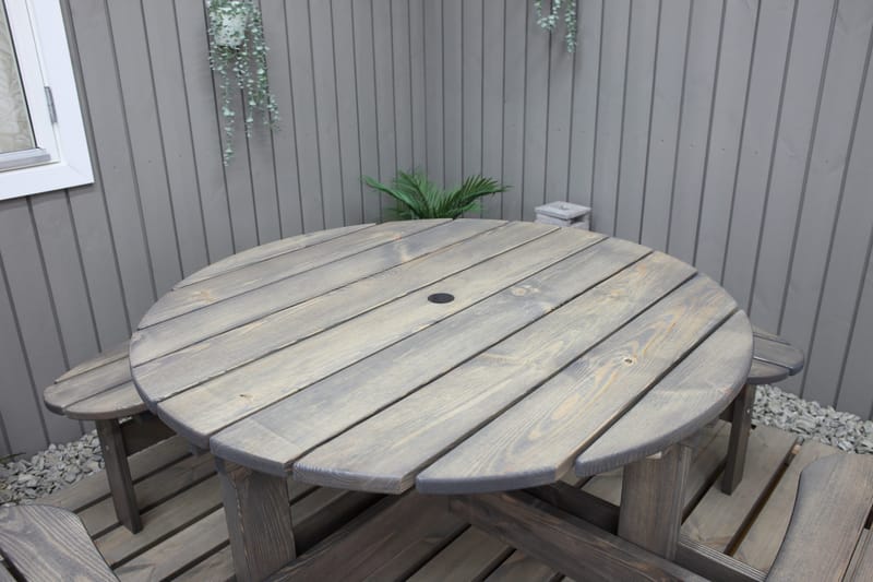 Frankfurt Picknikbord - Brun - Hvit - Hagemøbler & utemiljø - Hagebord - Piknikbord