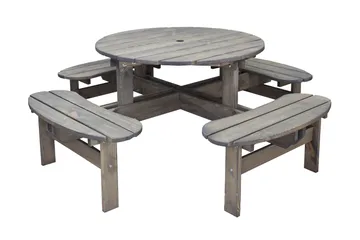 Frankfurt Picknikbord - Brun - Hvit - Hagemøbler & utemiljø - Hagebord - Piknikbord