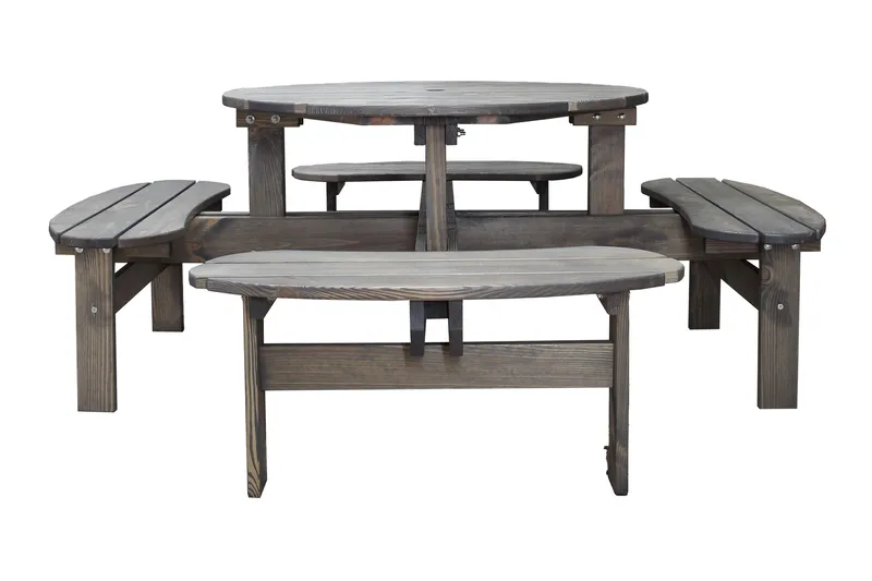 Frankfurt Picknikbord - Brun - Hvit - Hagemøbler & utemiljø - Hagebord - Piknikbord