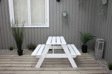 Nancie Mini Piknikbord - Hvit - Hagemøbler & utemiljø - Hagebord - Piknikbord
