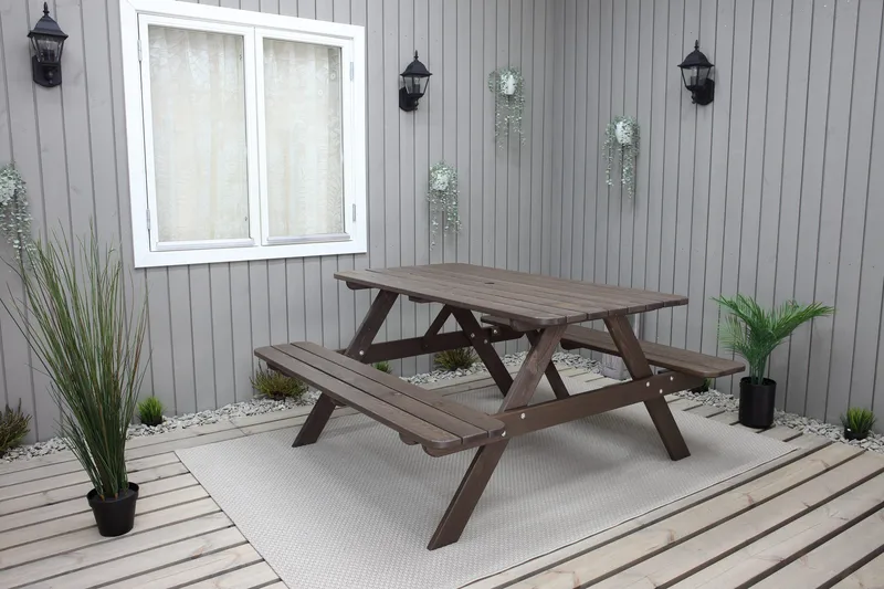Nancie Piknikbord 150 cm - Brun - Hagemøbler & utemiljø - Hagebord - Piknikbord