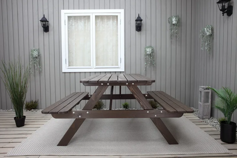 Nancie Piknikbord 150 cm - Brun - Hagemøbler & utemiljø - Hagebord - Piknikbord