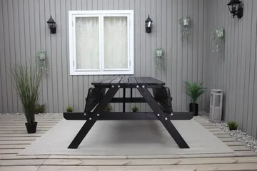 Nancie Piknikbord 158 cm - Kaffesvart - Hagemøbler & utemiljø - Hagebord - Piknikbord