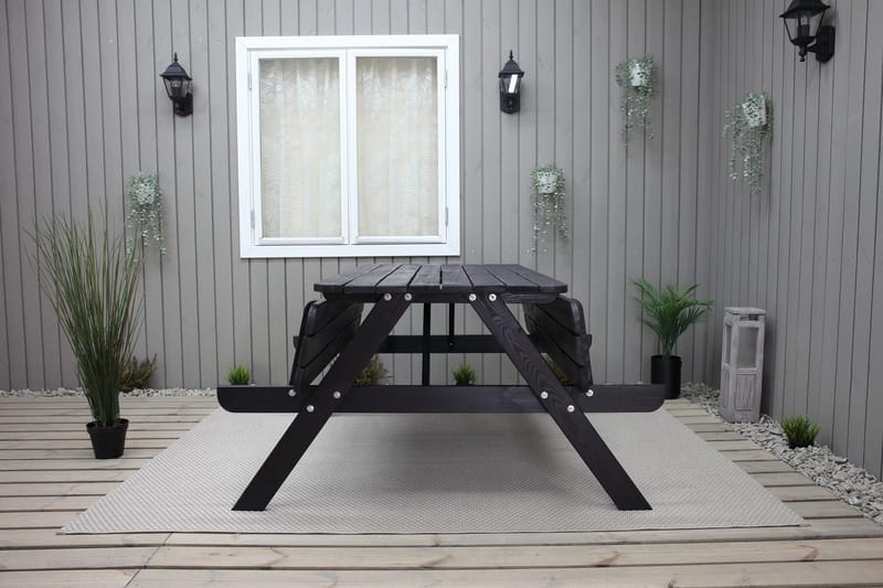 Nancie Piknikbord 158 cm - Kaffesvart - Hagemøbler & utemiljø - Hagebord - Piknikbord