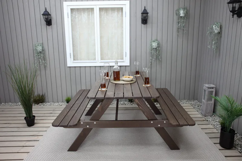 Nancie Piknikbord 150 cm - Brun - Hagemøbler & utemiljø - Hagebord - Piknikbord