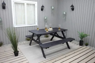 Nancie Piknikbord 158 cm - Kaffesvart - Hagemøbler & utemiljø - Hagebord - Piknikbord
