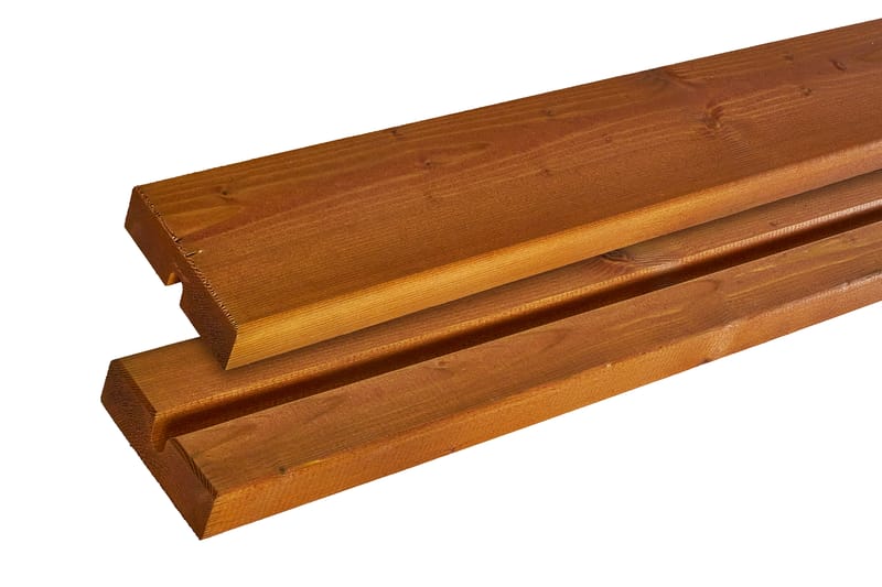 PLUS Basic Bord/Benksett med 2 Påbyggnader 260 cm Grunnmalt - Teak - Piknikbord