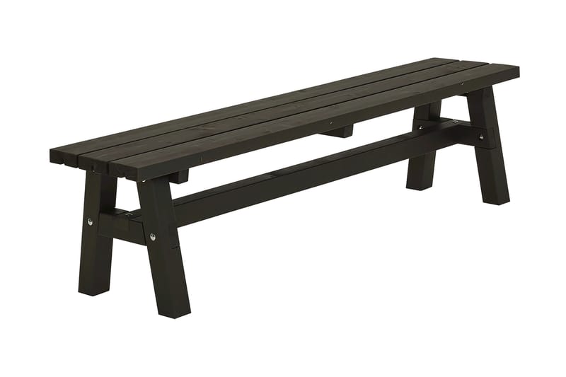 PLUS Country Plankebenk 177 cm - Svart - Piknikbord