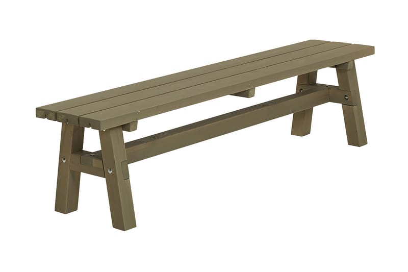 PLUS Country Plankebenk 177 cm - Grå|Brun - Piknikbord