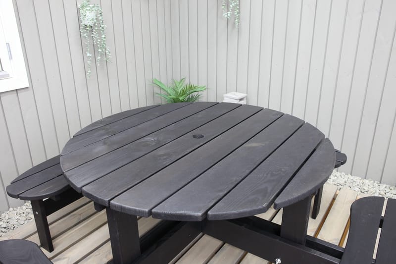 Rogolo Piknikbord 199 cm - Kaffesvart - Hagemøbler & utemiljø - Hagebord - Piknikbord