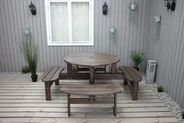 Rogolo Piknikbord 199 cm - Brun - Hagemøbler & utemiljø - Hagebord - Piknikbord