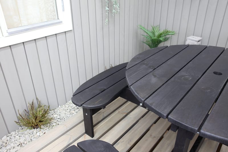 Rogolo Piknikbord 199 cm - Kaffesvart - Hagemøbler & utemiljø - Hagebord - Piknikbord