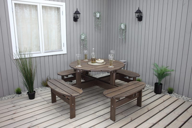 Rogolo Piknikbord 199 cm - Brun - Hagemøbler & utemiljø - Hagebord - Piknikbord