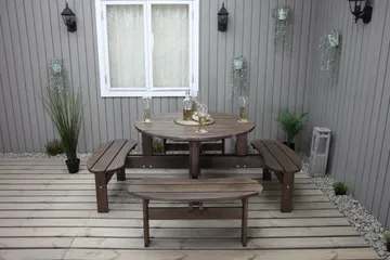 Rogolo Piknikbord 199 cm - Brun - Hagemøbler & utemiljø - Hagebord - Piknikbord