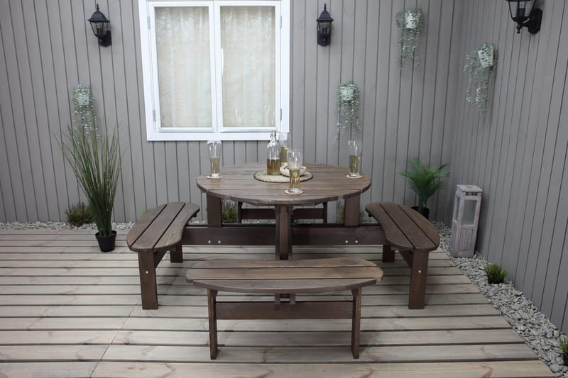 Rogolo Piknikbord 199 cm - Brun - Hagemøbler & utemiljø - Hagebord - Piknikbord