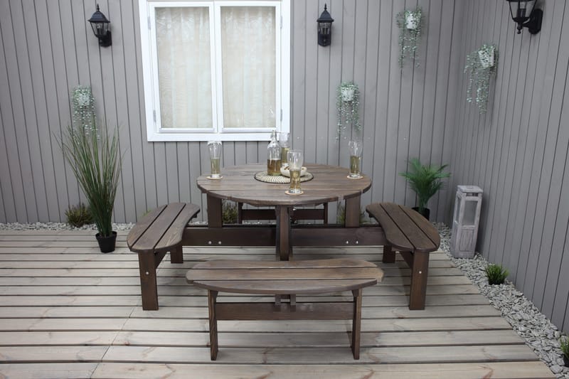 Rogolo Piknikbord 199 cm - Brun - Hagemøbler & utemiljø - Hagebord - Piknikbord