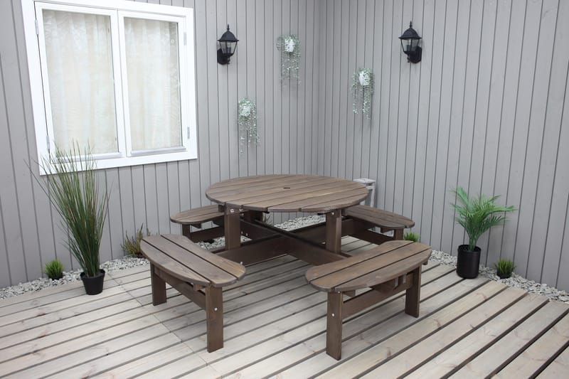 Rogolo Piknikbord 199 cm - Brun - Hagemøbler & utemiljø - Hagebord - Piknikbord