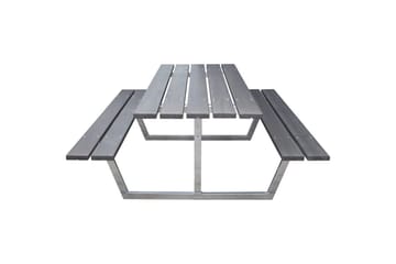 Piknikbord Rustikk Metall Uten Ryggstøtte, - Uten Ryggstøtte, Grå - Hagemøbler & utemiljø - Hagebord - Piknikbord
