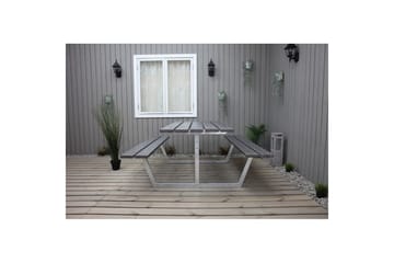 Piknikbord Rustikk Metall Uten Ryggstøtte, - Uten Ryggstøtte, Grå - Hagemøbler & utemiljø - Hagebord - Piknikbord