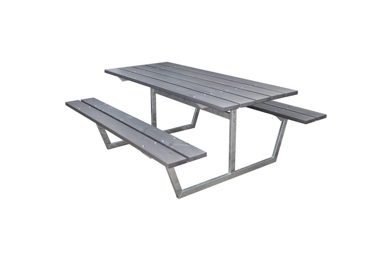 Piknikbord Rustikk Metall Uten Ryggstøtte,, Uten Ryggstøtte, Grå