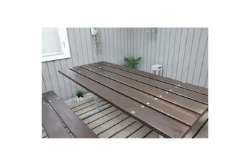 Piknikbord Rustikk Metall Uten Ryggstøtte - Uten Ryggstøtte, Brun - Hagemøbler & utemiljø - Hagebord - Piknikbord