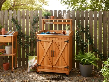 Plantebenk Altolia grantre 70 cm - Brun - Hagemøbler & utemiljø - Hagebord - Plantebord