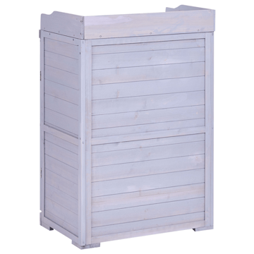 Plantebenk Tereville grantre 45x67 cm - Grå/hvit - Hagemøbler & utemiljø - Hagebord - Plantebord