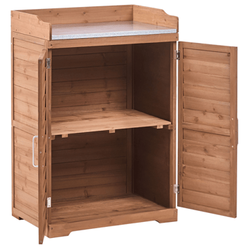 Plantebenk Tereville grantre 67 cm - Brun - Hagemøbler & utemiljø - Hagebord - Plantebord