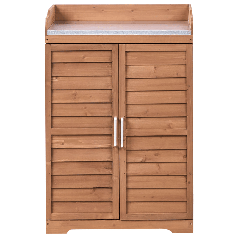 Plantebenk Tereville grantre 67 cm - Brun - Hagemøbler & utemiljø - Hagebord - Plantebord