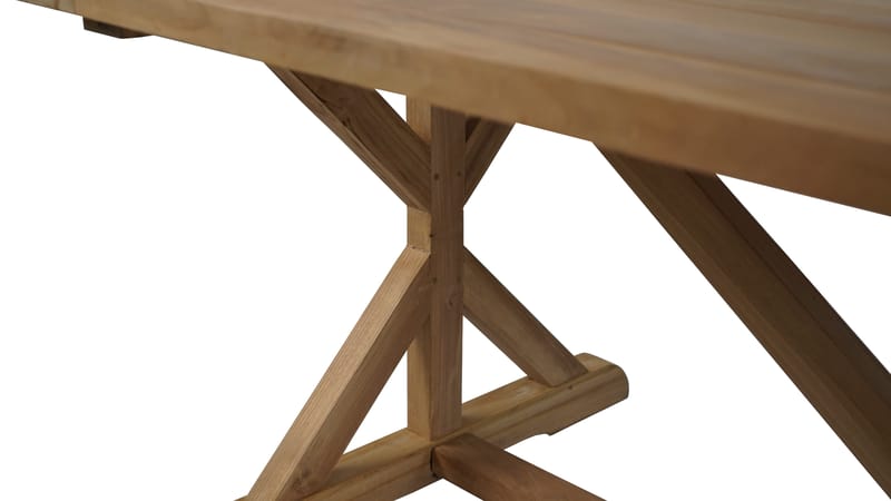 Prato Bord med X-ben 240×100 cm - Tre - Hagemøbler & utemiljø - Hagebord - Spisebord ute