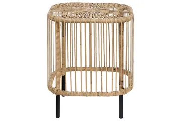 Rimouski Sidebord 40x40 cm - Naturlig/Sort - Hagemøbler & utemiljø - Hagebord - Sidebord utendørs