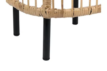 Rimouski Sidebord 67x67 cm - Naturlig/Sort - Hagemøbler & utemiljø - Hagebord - Sidebord utendørs